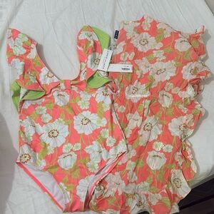 NWT Janie and Jack UPS 50+ swimsuit and coverup